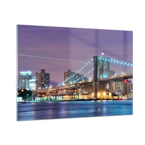 Obraz na skle - Po veľa rokov Brooklynský most - 100x70 cm