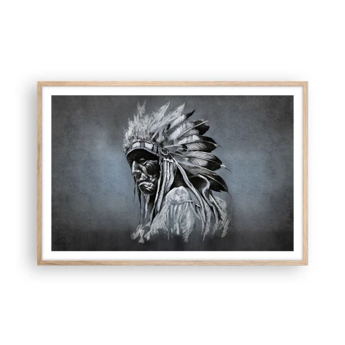 Plagát v ráme zo svetlého duba - Návrat k základom - 91x61 cm