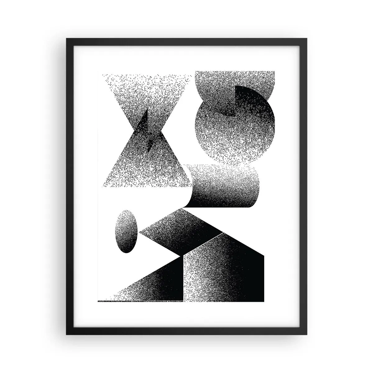 Plagát v čiernom ráme - Uhly a ovály - 40x50 cm