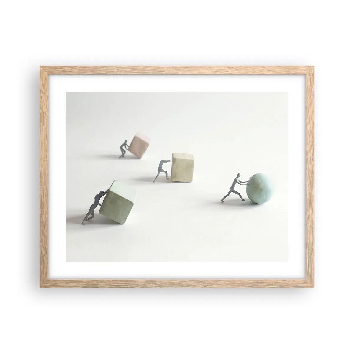 Plagát v ráme zo svetlého duba - Život samotný - 50x40 cm