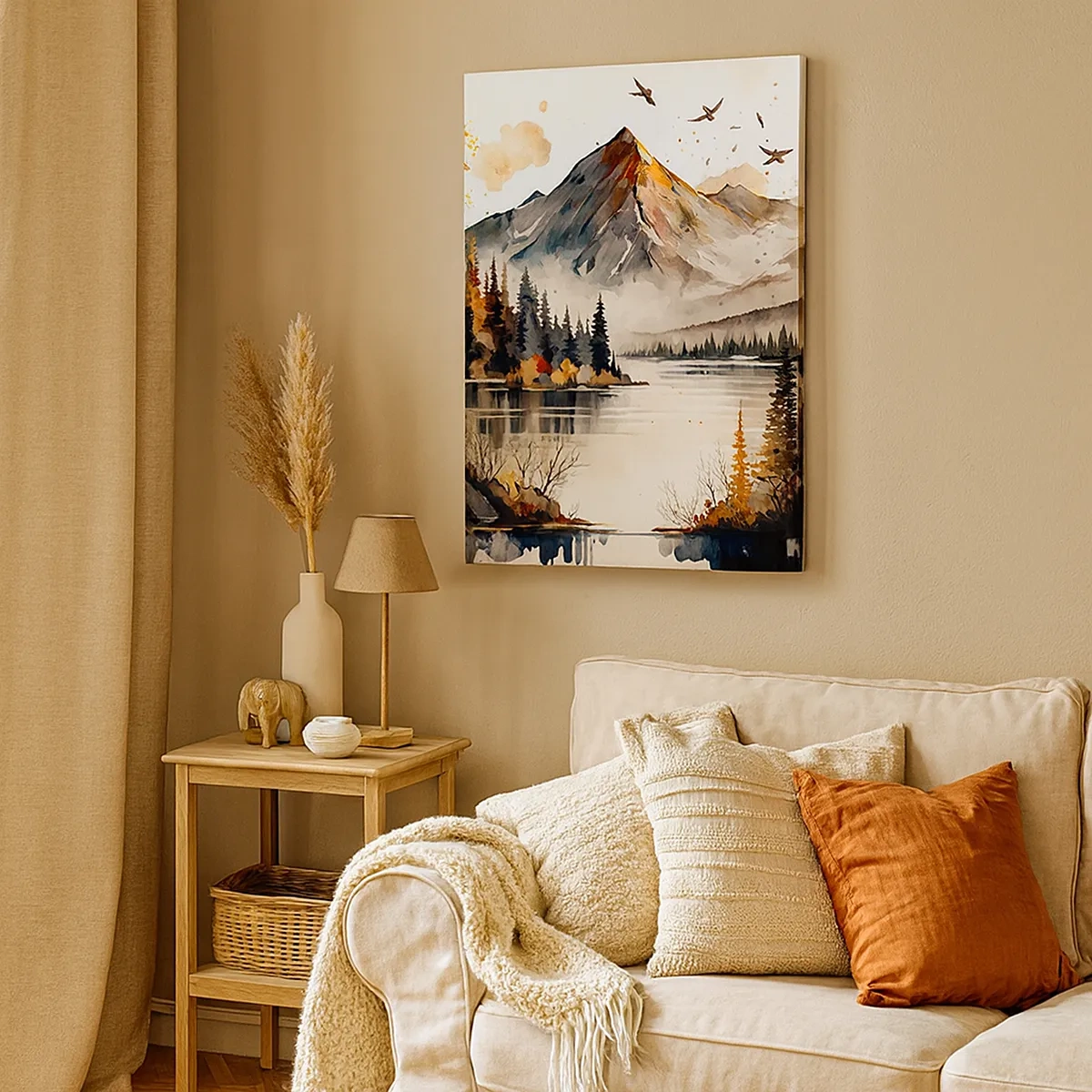 Obraz na plátne - Zlatá jeseň na horách - 50x70 cm