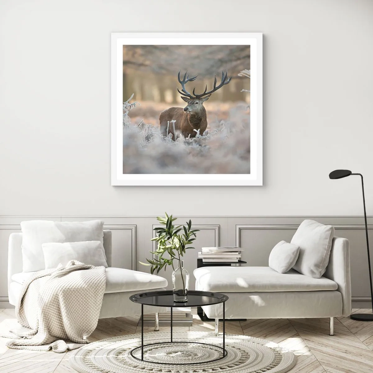 Plagát v bielom ráme - Svieže ráno - 40x40 cm