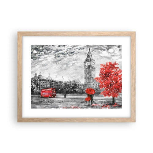 Plagát v ráme zo svetlého duba - Vzrušujúci deň - 40x30 cm