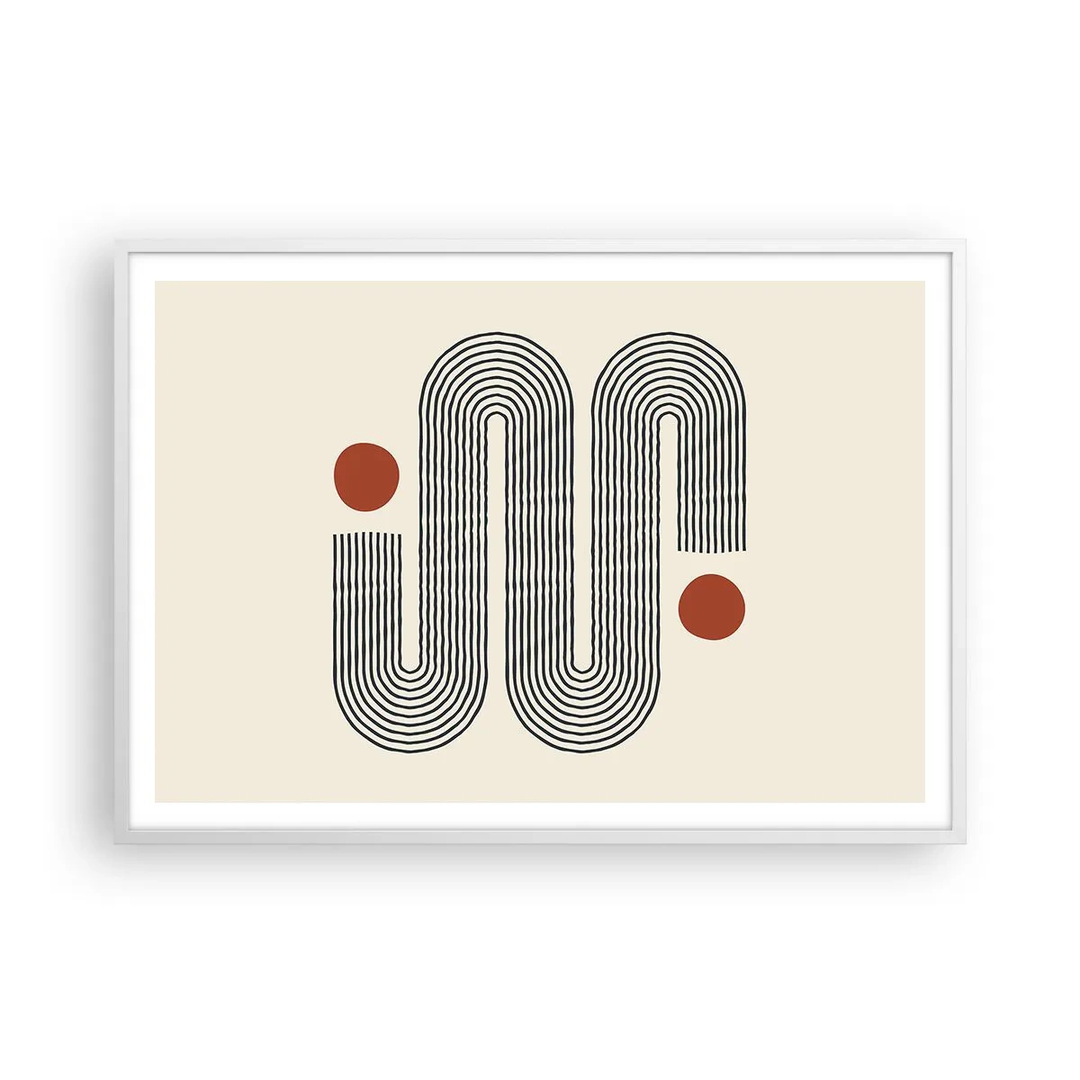 Plagát v bielom ráme - Od začiatku do konca - 100x70 cm