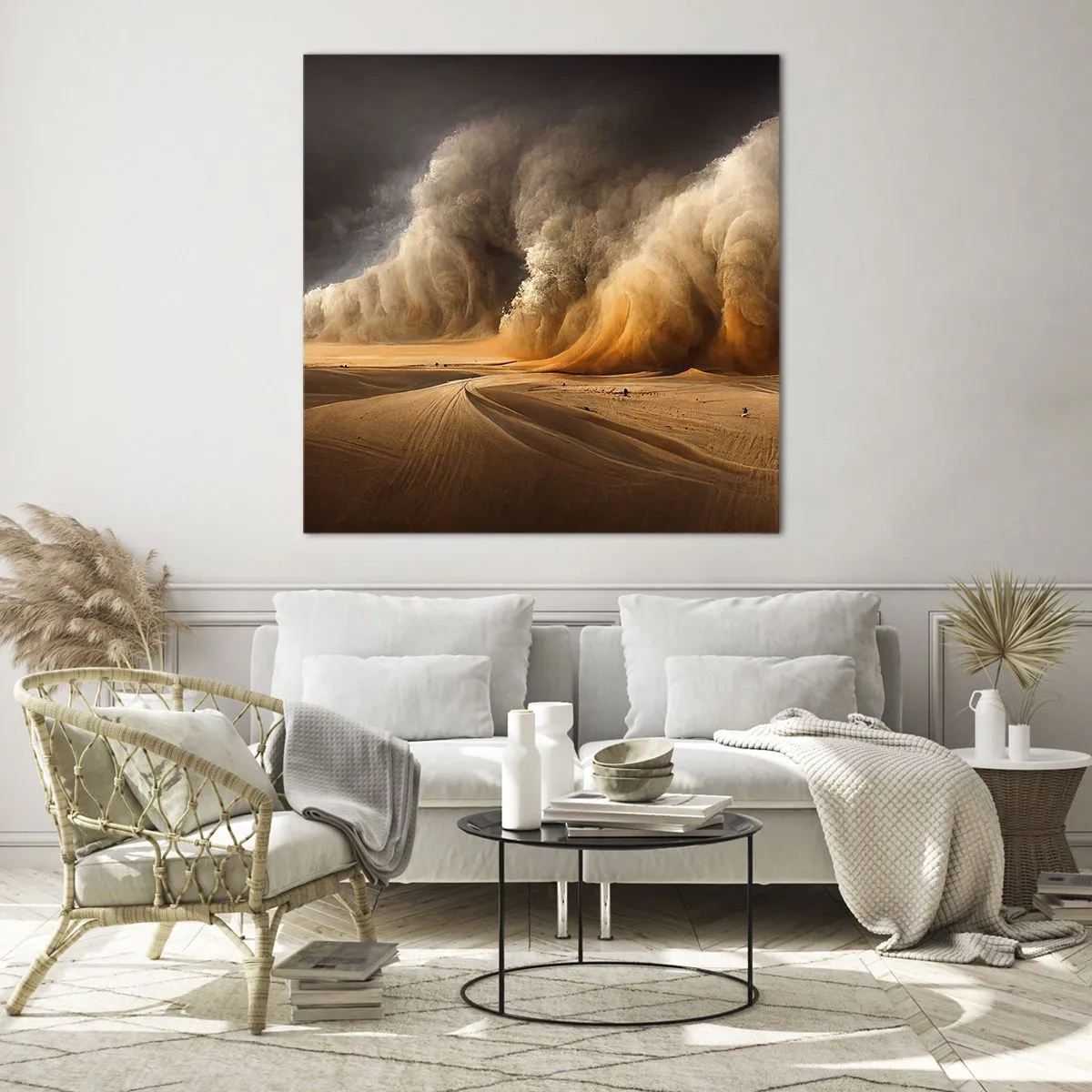 Obraz na skle - Hnev púšte - 30x30 cm