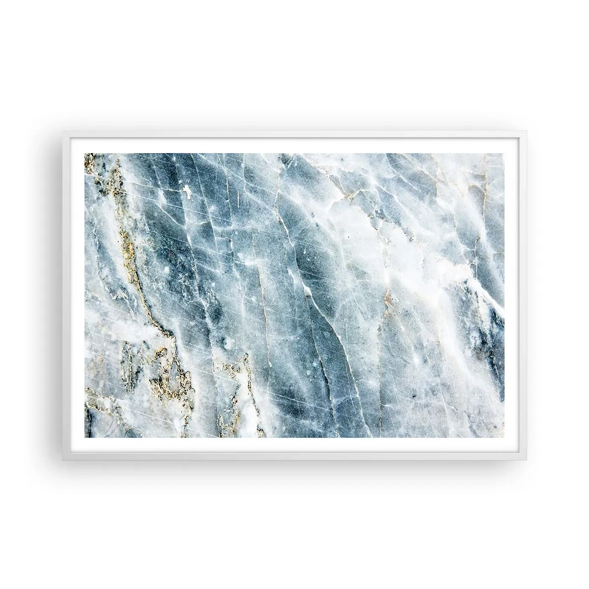 Plagát v bielom ráme - Ľadový svet - 100x70 cm