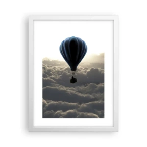 Plagát v bielom ráme - Pútnik nad oblakmi - 30x40 cm