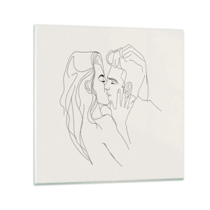 Obraz na skle - Zamotaní citom - 30x30 cm