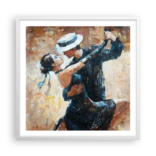 Plagát v bielom ráme - A la Rudolf Valentino - 60x60 cm