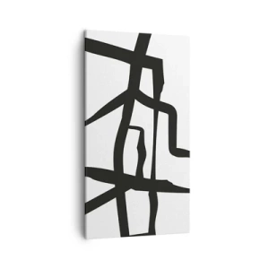 Obraz na plátne - Čiernobiela konštrukcia - 45x80 cm