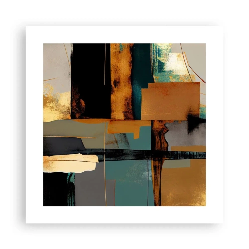 Plagát - Abstrakcia – svetlo a tieň - 40x40 cm