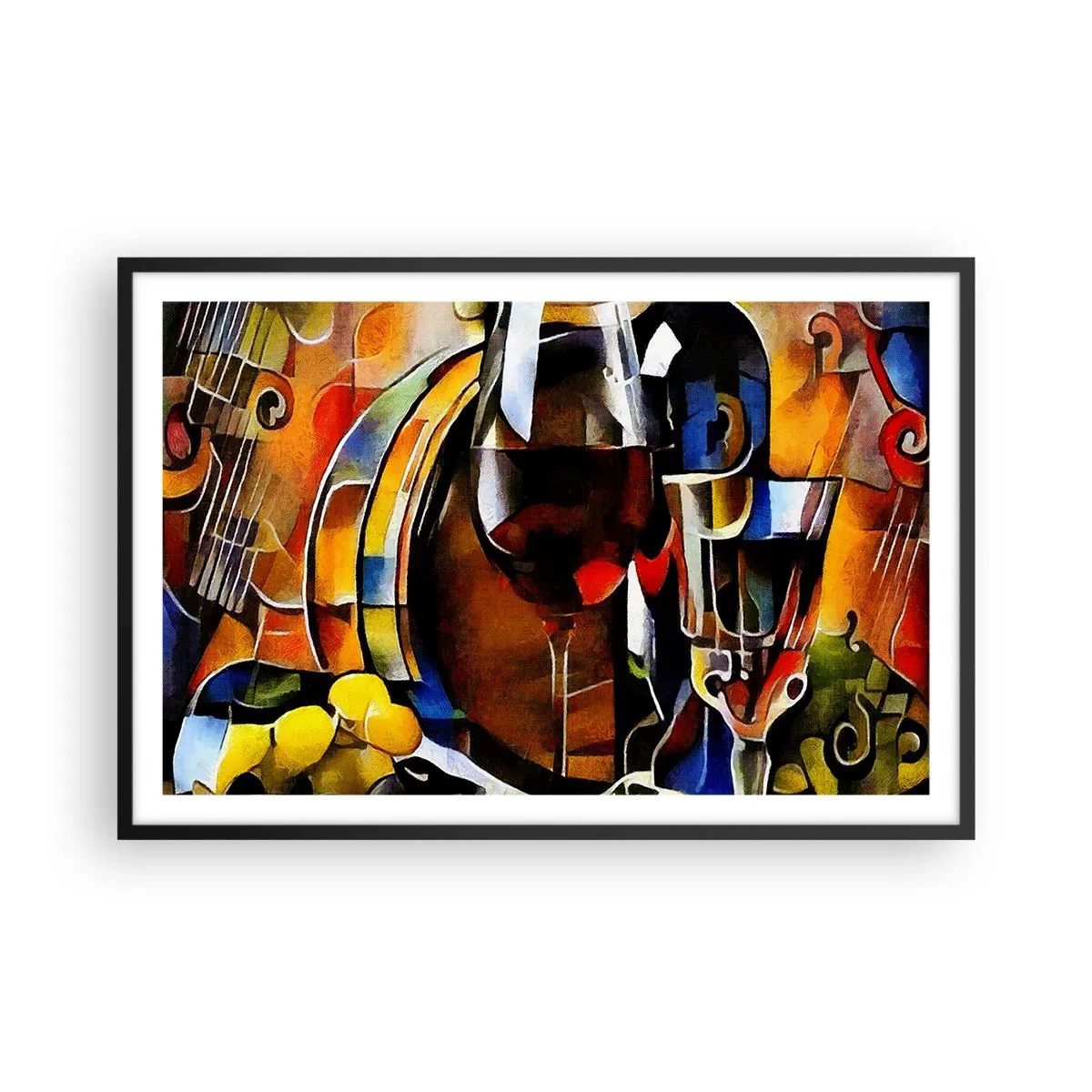 Plagát v čiernom ráme - Aj svet dostáva farby - 91x61 cm