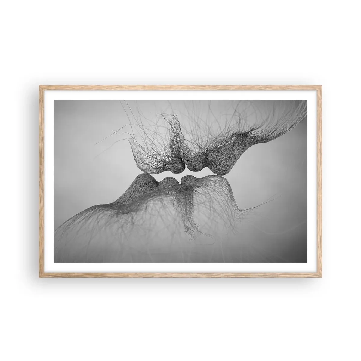 Plagát v ráme zo svetlého duba - Bozk vetra - 91x61 cm