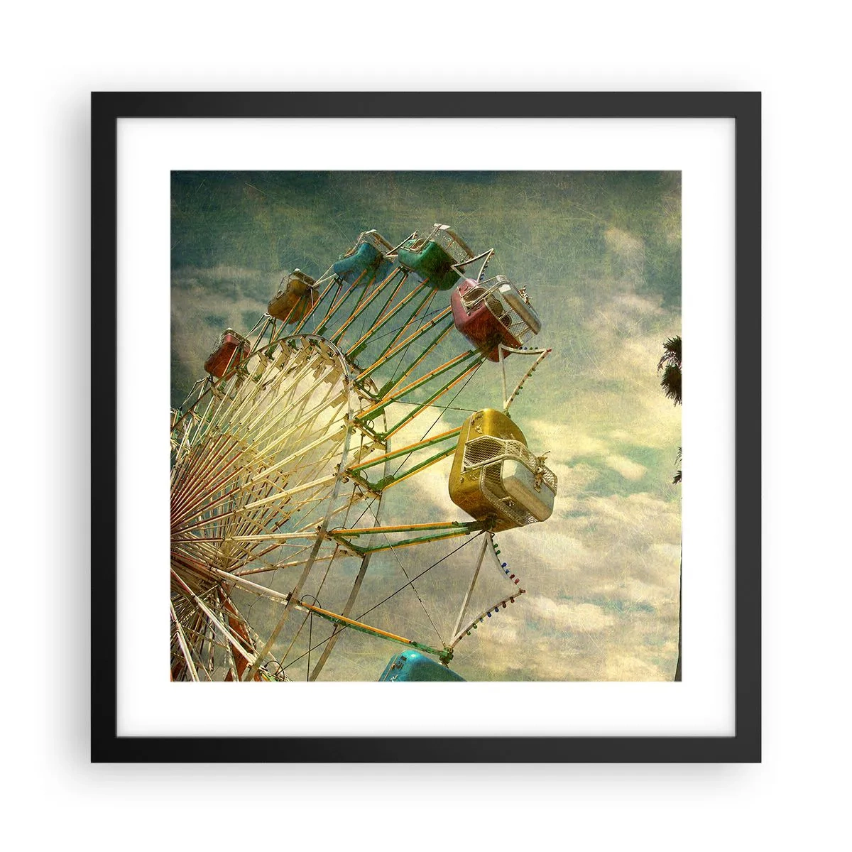 Plagát v čiernom ráme - Bude, bude zábava… - 40x40 cm