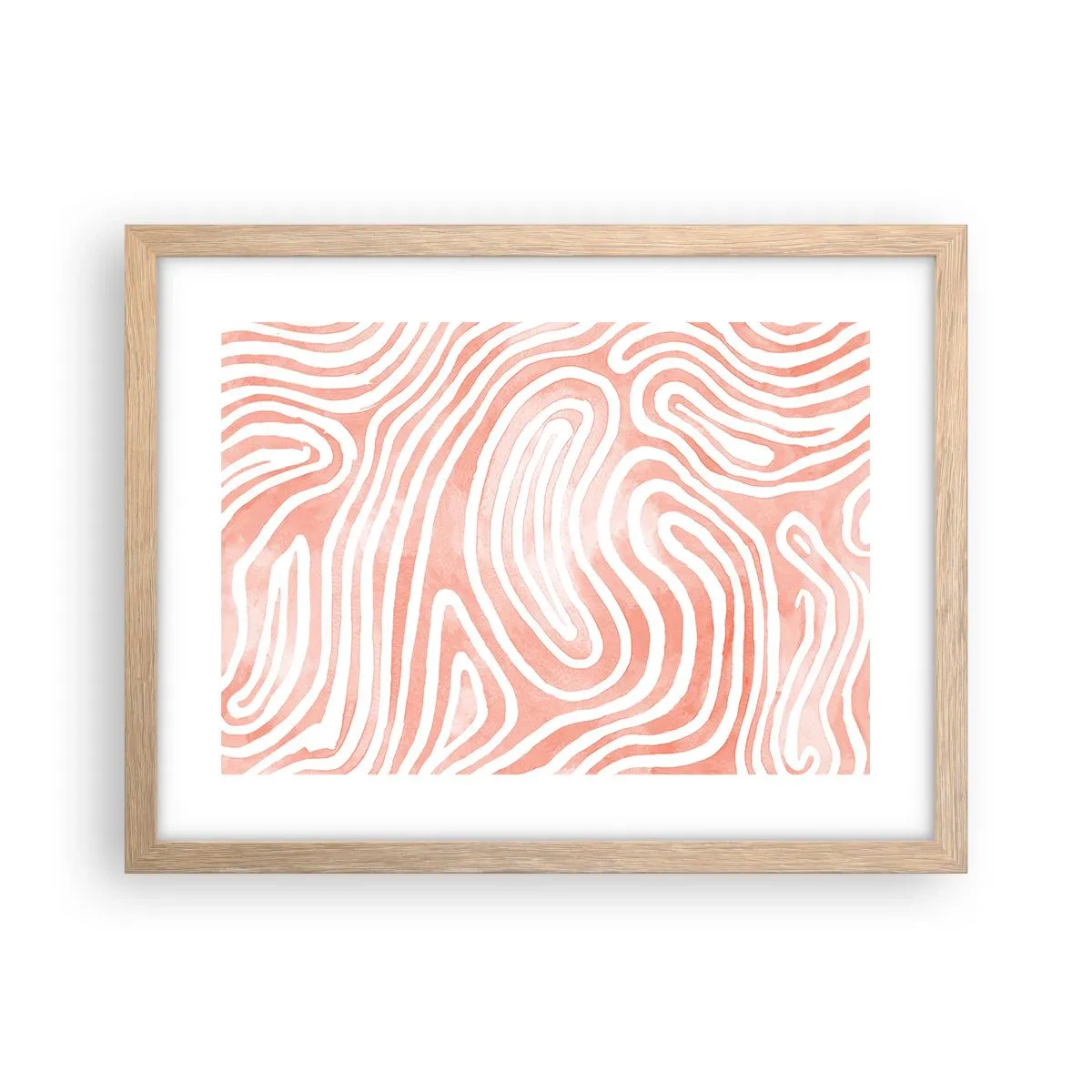 Plagát v ráme zo svetlého duba - V koralovom labyrinte - 40x30 cm