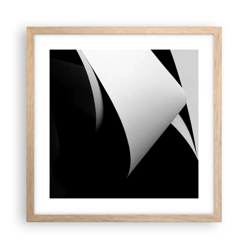 Plagát v ráme zo svetlého duba - Svetlo z hlbín tieňa - 40x40 cm