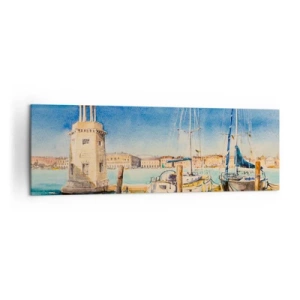Obraz na plátne - Slnečná lagúna - 160x50 cm