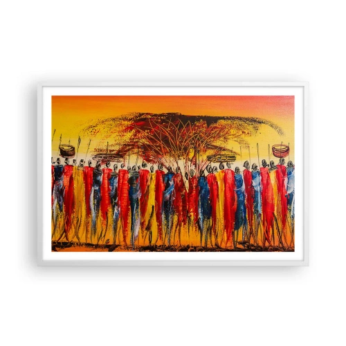 Plagát v bielom ráme - Tam, tam, tam, tam idú - 91x61 cm