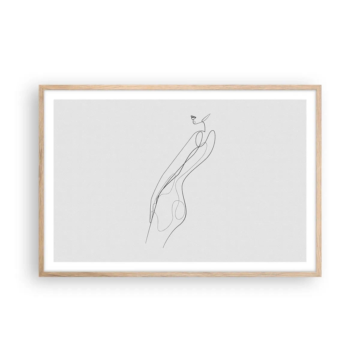 Plagát v ráme zo svetlého duba - Iba sľub - 91x61 cm
