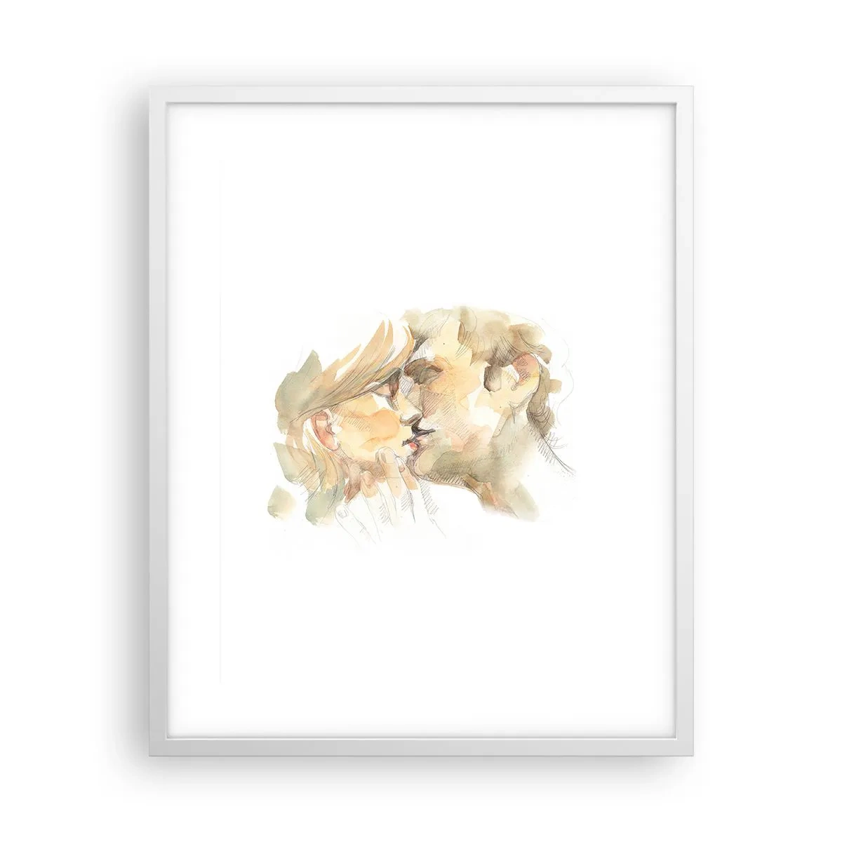 Plagát v bielom ráme - Nájdená polovica? - 40x50 cm