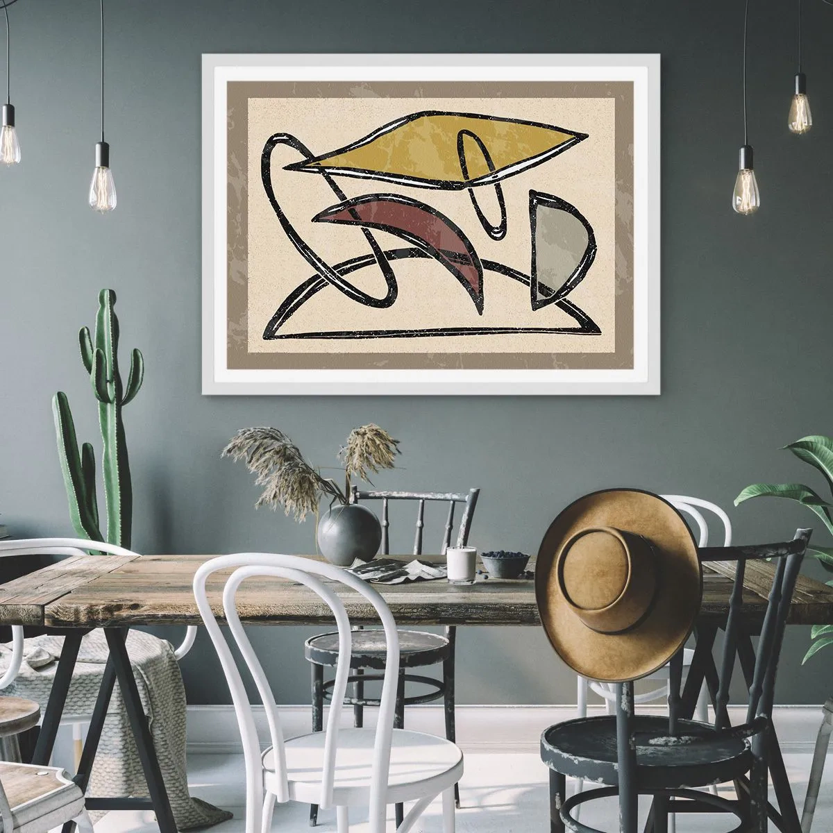 Plagát v bielom ráme - Zvisle a vodorovne - 100x70 cm