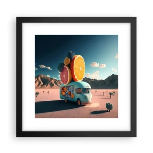 Plagát v čiernom ráme - Chuť prázdnin - 30x30 cm
