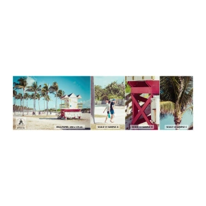 Vzorka samolepiacej fototapety Deluxe Sticker - Čaká ťa krásny deň - Krajina, Pláž, Florida - 100x30 cm