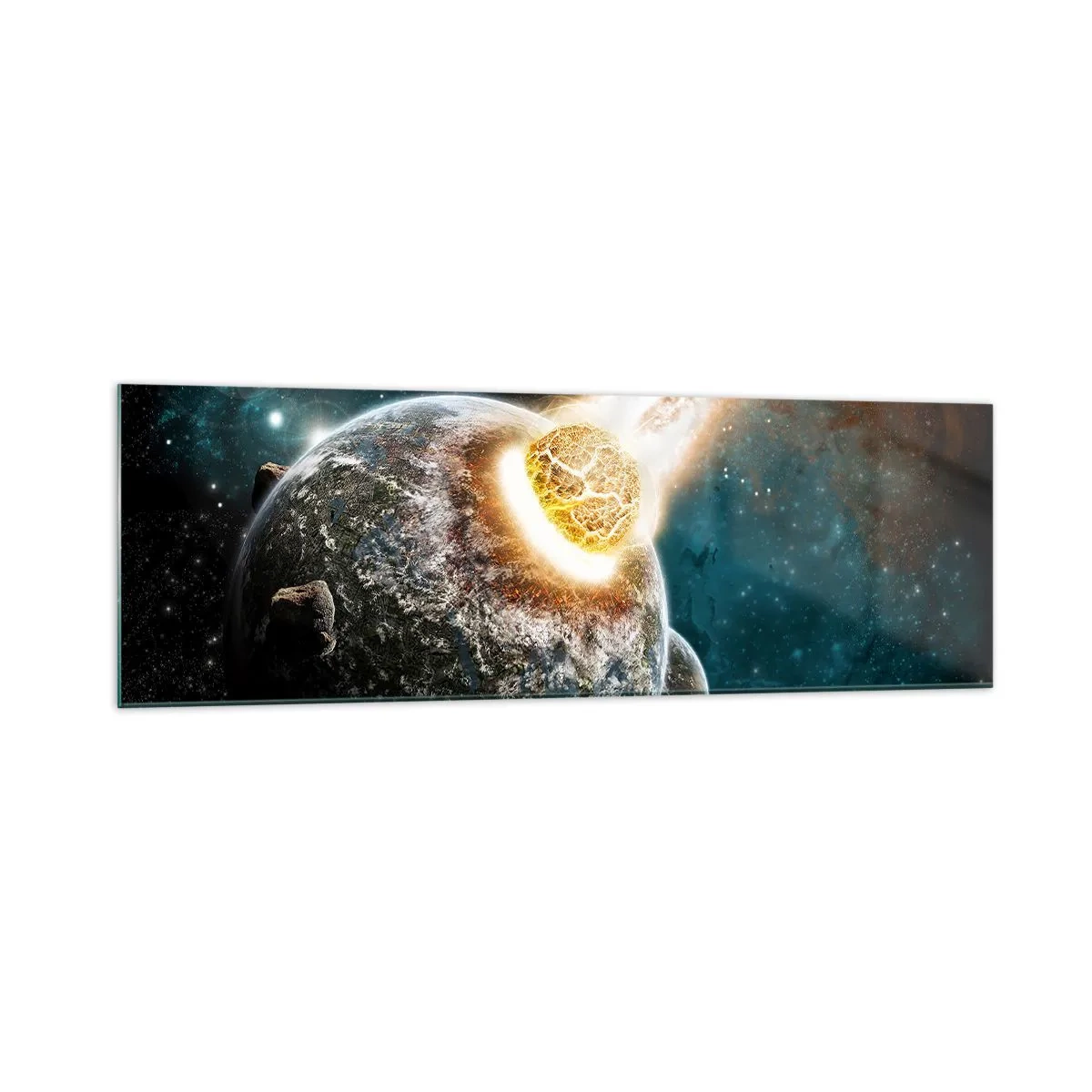 Obraz na skle - Skaza alebo narodenie? - 160x50 cm