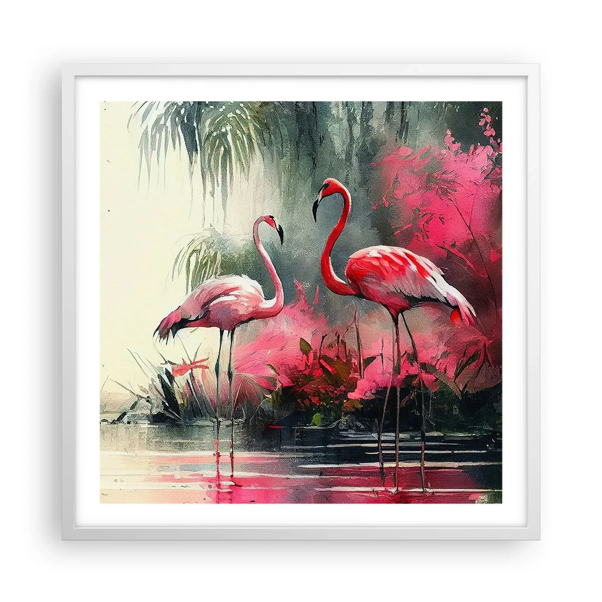 Plagát v bielom ráme - Hodiny prírodného kúzla - 60x60 cm