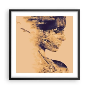 Plagát v čiernom ráme - Krásna od prírody - 50x50 cm