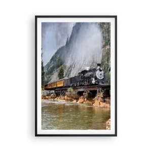 Plagát v čiernom ráme - A kam to? Kam? - 61x91 cm