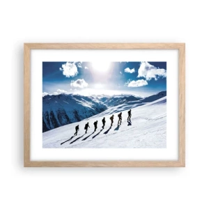 Plagát v ráme zo svetlého duba - Tím dobývateľov - 40x30 cm