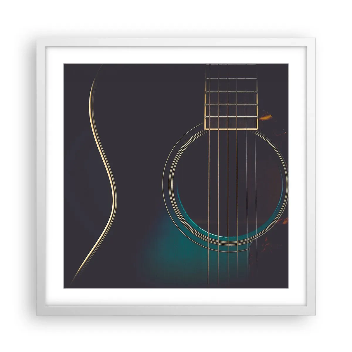 Plagát v bielom ráme - Okamih, než to zaznie - 50x50 cm