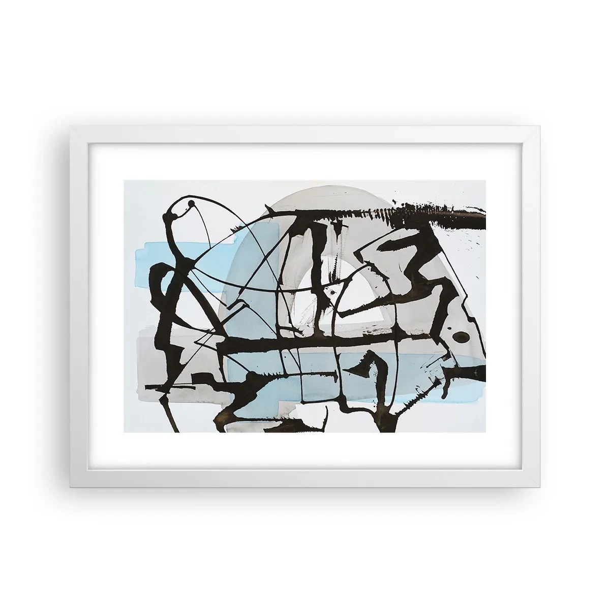 Plagát v bielom ráme - Aj napriek tomu modrý - 40x30 cm