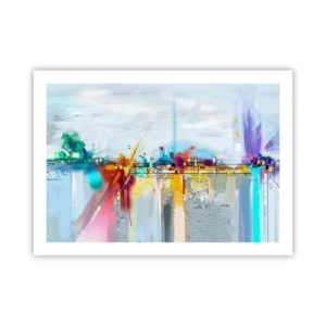Plagát - Most radosti nad riekou života - 70x50 cm