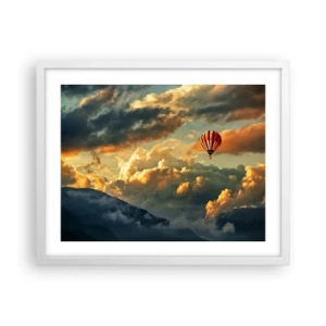 Plagát v bielom ráme - Letím, lebo chcem - 50x40 cm