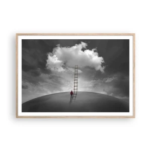 Plagát v ráme zo svetlého duba - Všetko je možné - 100x70 cm