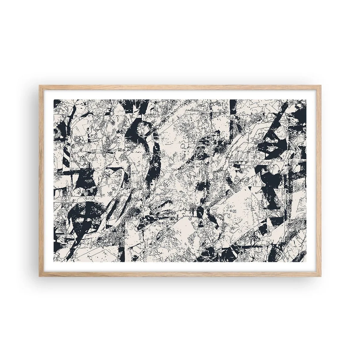 Plagát v ráme zo svetlého duba - Prelínanie protikladov - 91x61 cm