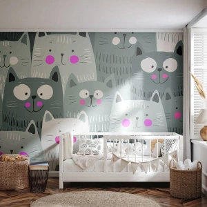 Fototapeta Premium Canvas - Mačací svet - Pre deti, Cat, Zvieratá - 100x70 cm