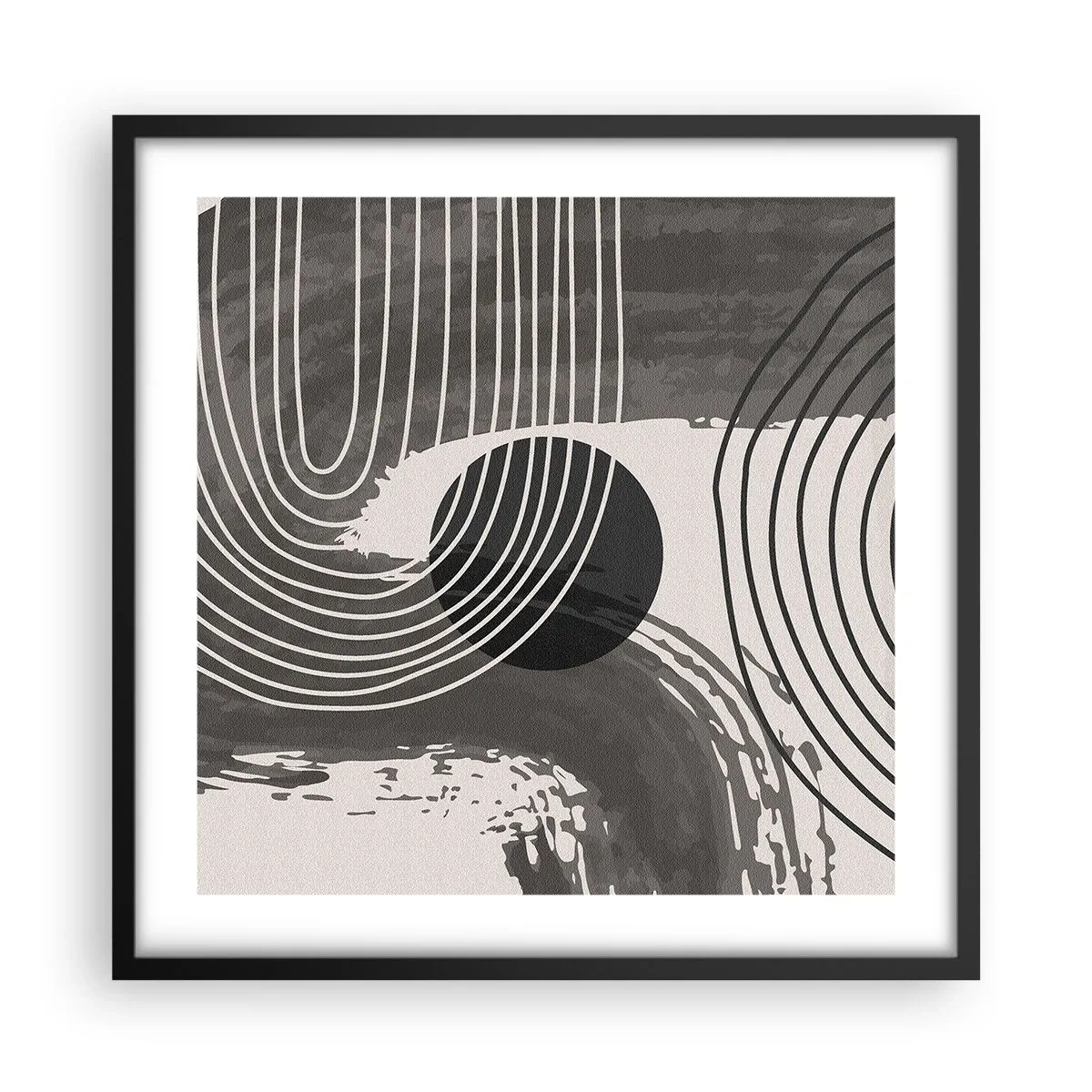 Plagát v čiernom ráme - Ovál víťazí - 50x50 cm