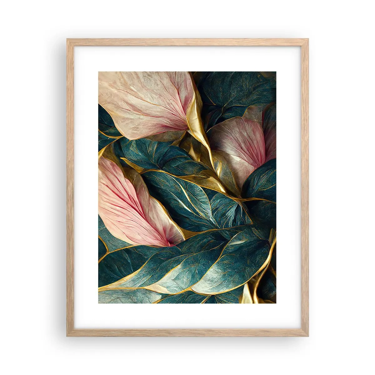 Plagát v ráme zo svetlého duba - Prirodzená elegancia a štýl - 40x50 cm