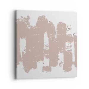 Obraz na plátne - Abstrakcia v jemnej ružovej - 30x30 cm