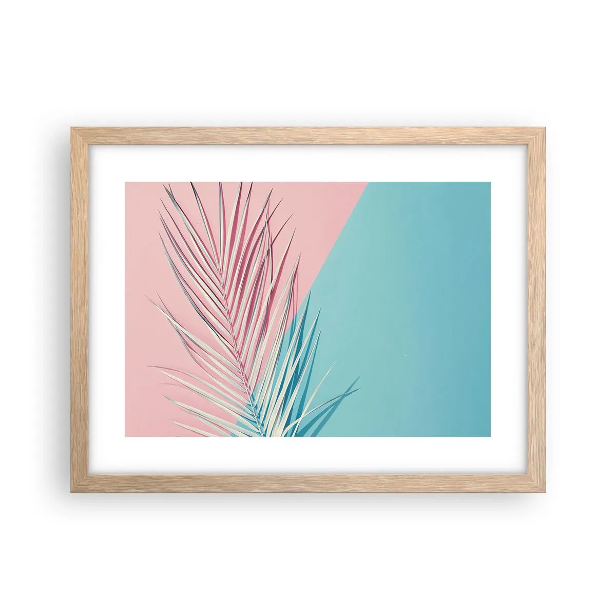 Plagát v ráme zo svetlého duba - Tropický dojem - 40x30 cm