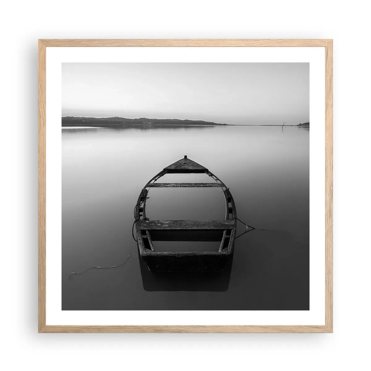 Plagát v ráme zo svetlého duba - Túžba a melanchólia - 60x60 cm