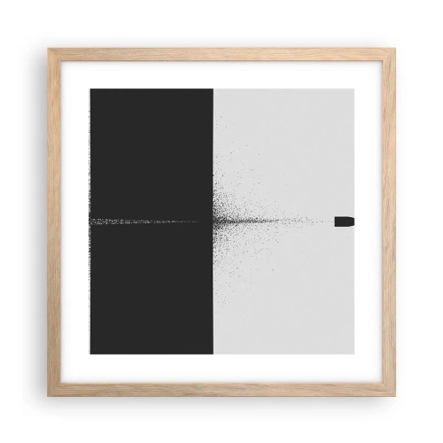 Plagát v ráme zo svetlého duba - Priamo k cieľu - 40x40 cm