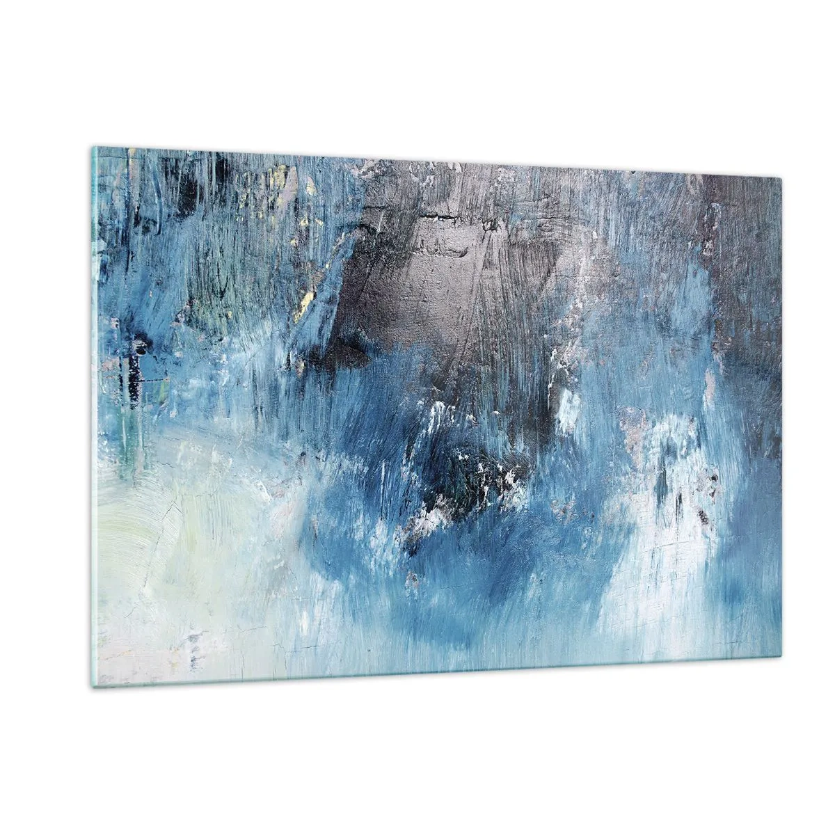 Obraz na skle - Rapsódia v modrom - 120x80 cm