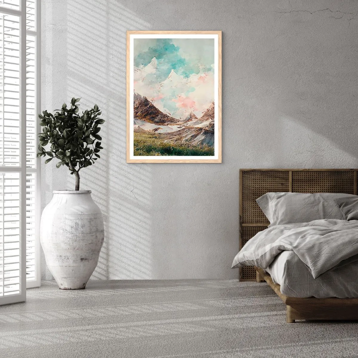 Plagát v ráme zo svetlého duba - Skalné čepele - 30x40 cm