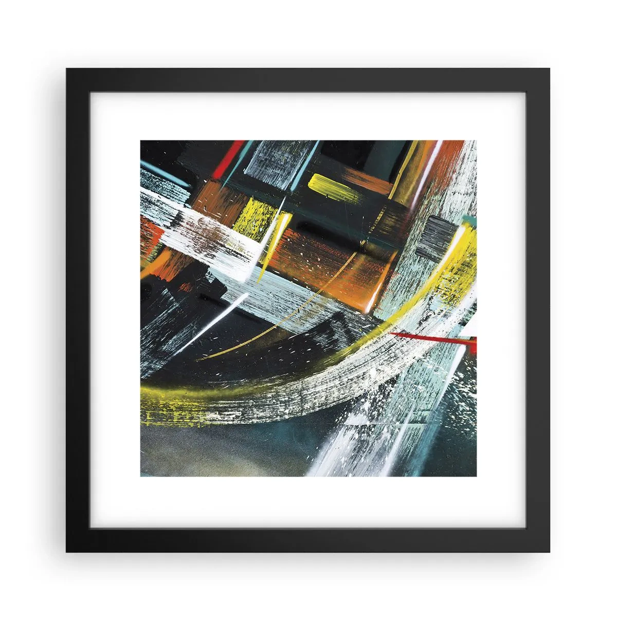 Plagát v čiernom ráme - Energia pohybu - 30x30 cm