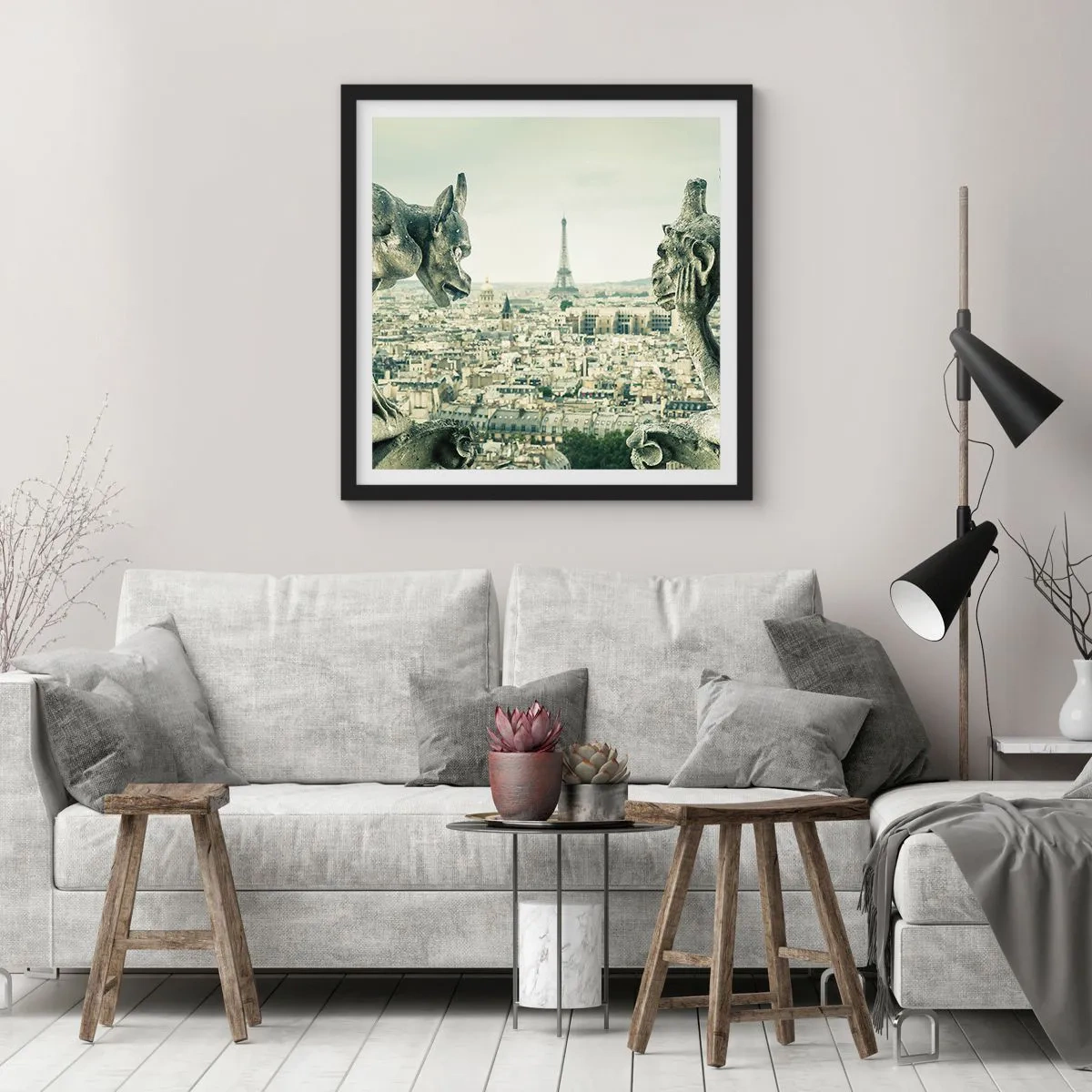 Plagát v čiernom ráme - Parížske rozprávanie - 50x50 cm