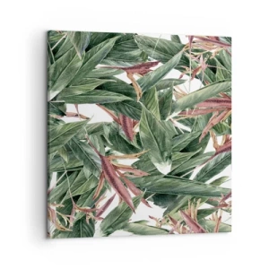 Obraz na plátne - Smaragdovo-ľaliové húštie - 50x50 cm